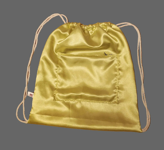 Bag for sport, swim or leisure with front pocket in yellow - YaKeSaYKS