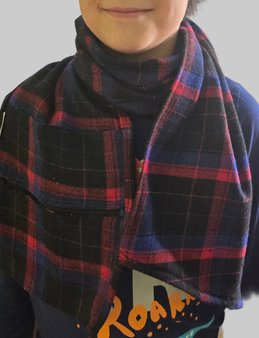 Secure Pocket Scarf/Wrap for Kids