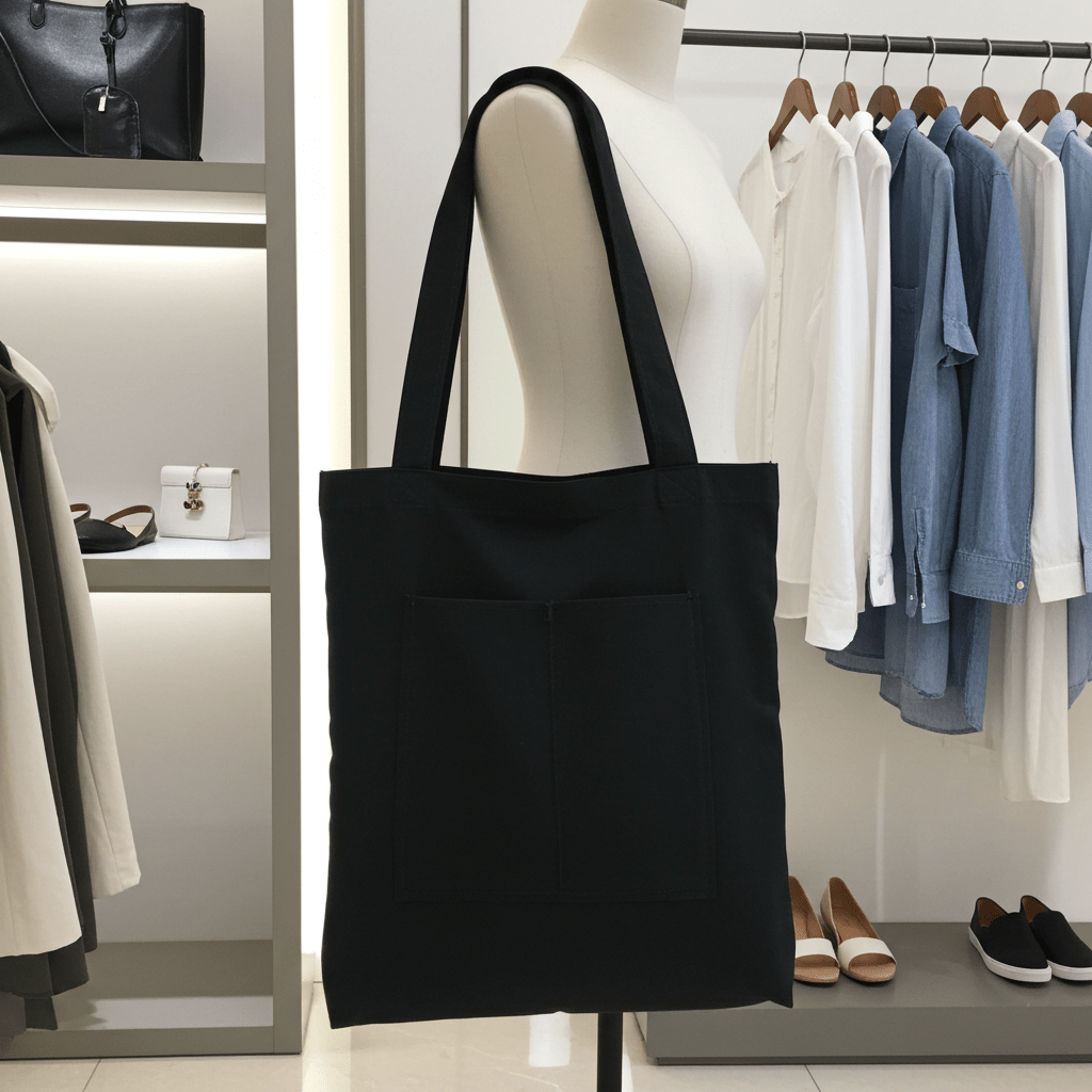 Kid's bag with front pocket in black - YaKeSaYKS