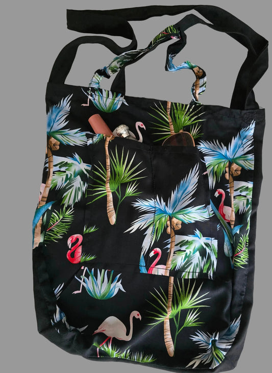 Modern bag with front pocket in mixed colors - YaKeSaYKS