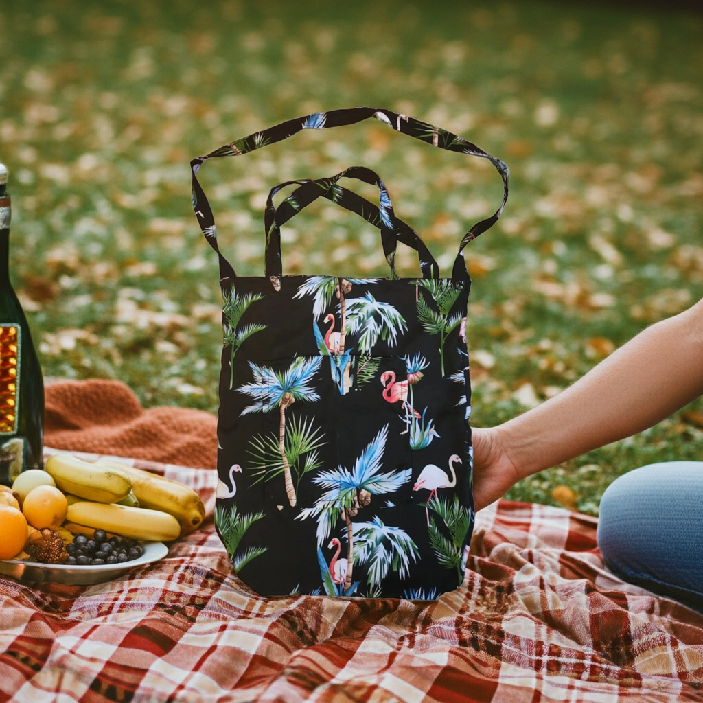 Modern bag with front pocket in mixed colors - YaKeSaYKS