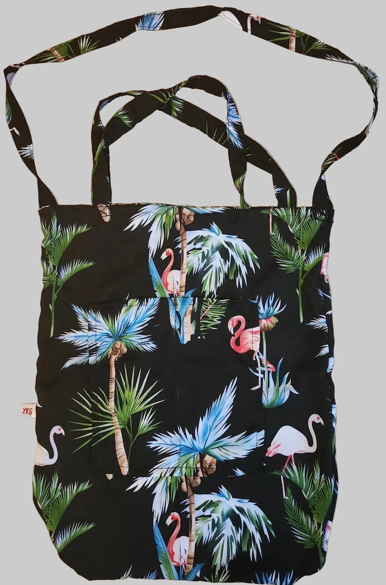 Modern bag with front pocket in mixed colors - YaKeSaYKS
