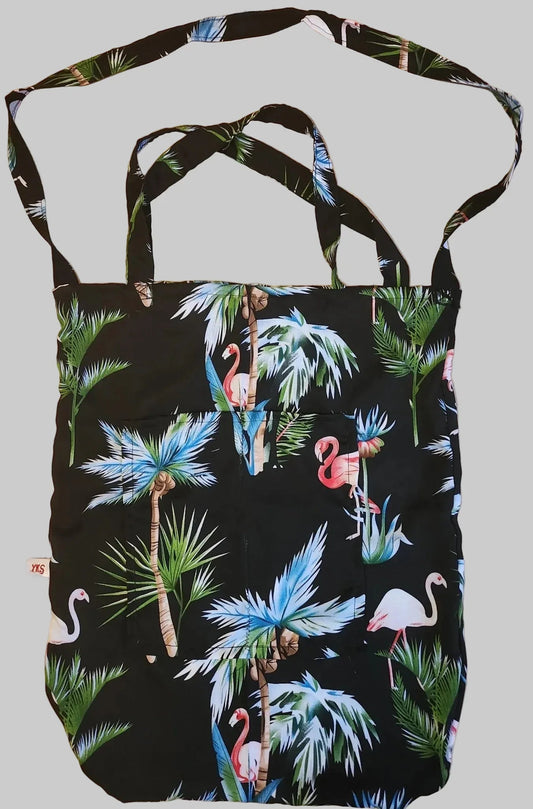 Modern bag with front pocket in mixed colors - YaKeSaYKS
